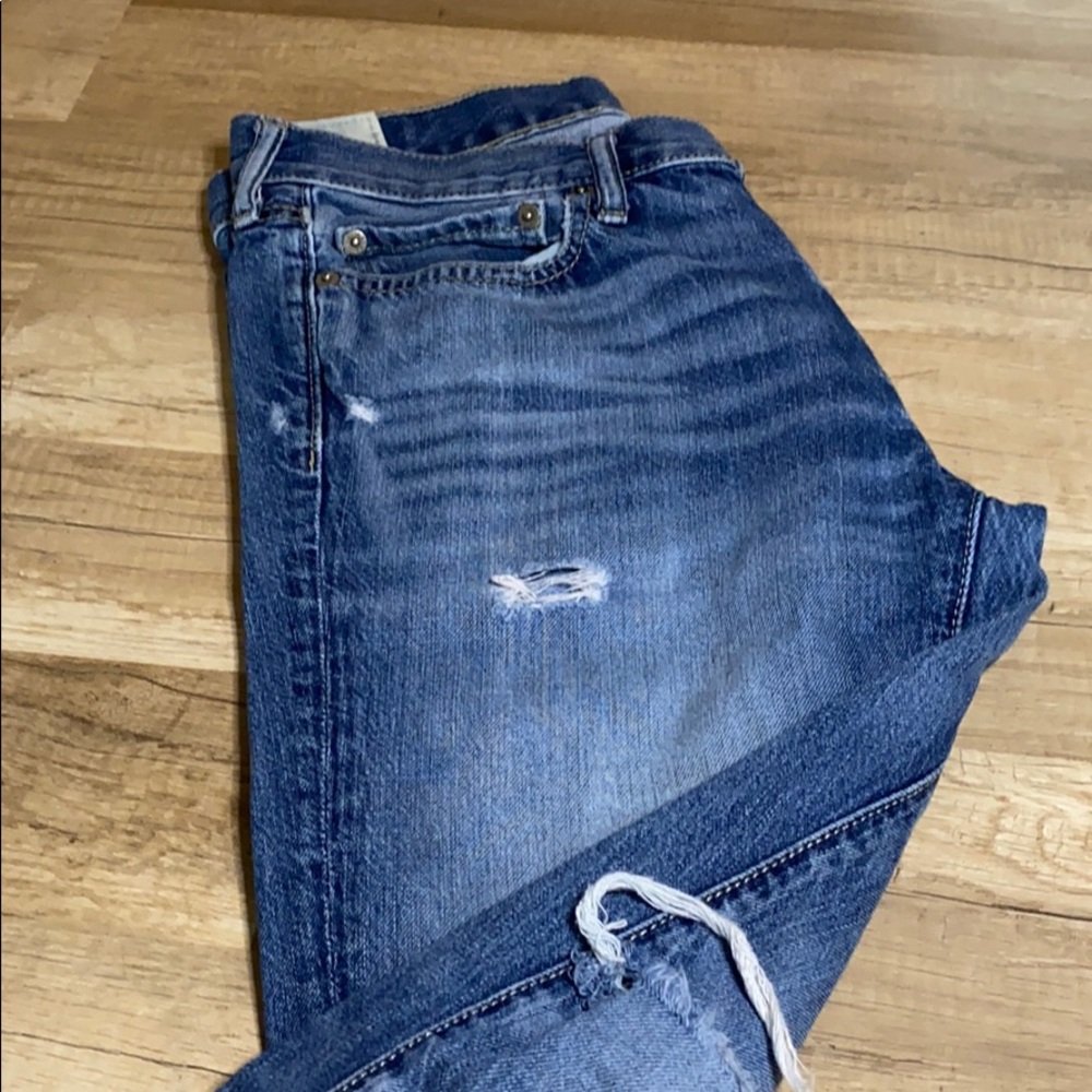 Abercrombie & Fitch- Ripped blue jeans